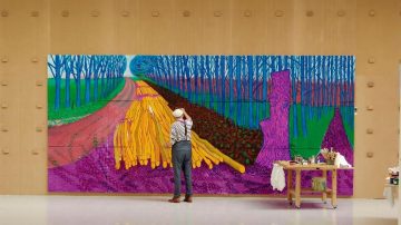 David Hockney painting, מתוך תערוכות על המסך